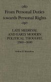 From Personal Duties Towards Personal Rights (eBook, PDF)