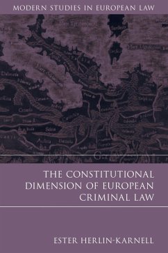 Cover The Constitutional Dimension of European Criminal Law (eBook, PDF)