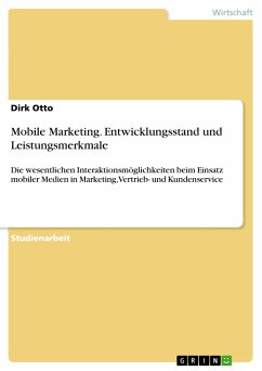 Mobile Marketing. Entwicklungsstand und Leistungsmerkmale (eBook, PDF)