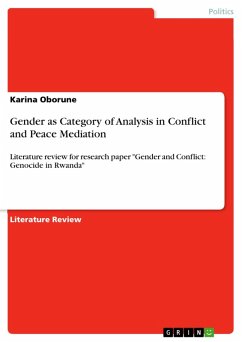 Gender as Category of Analysis in Conflict and Peace Mediation (eBook, ePUB)