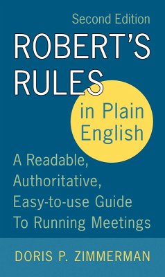 Robert's Rules in Plain English 2e (eBook, ePUB) - Zimmerman, Doris P.
