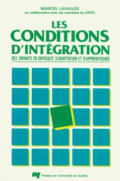 Cover Les conditions d'intégration des enfants en difficultés d'adaptation et d'apprentissage (eBook, PDF)
