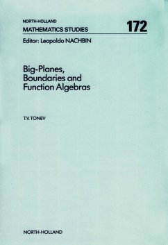 Big-Planes, Boundaries and Function Algebras (eBook, PDF) - Tonev, T. V.