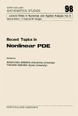 Recent Topics in Nonlinear PDE (eBook, PDF)