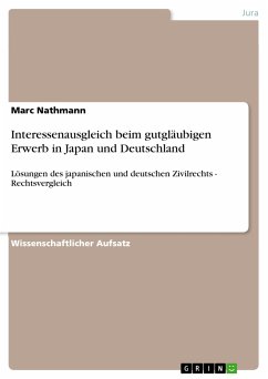 Interessenausgleich beim gutgläubigen Erwerb in Japan und Deutschland (eBook, PDF)