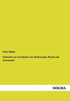 Zeittafeln zur Geschichte der Mathematik, Physik und Astronomie - Müller, Felix