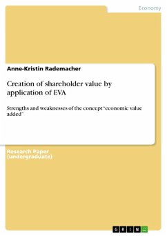 Creation of shareholder value by application of EVA (eBook, PDF)