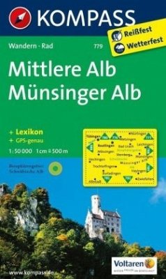 Kompass Karte Mittlere Alb, Münsinger Alb