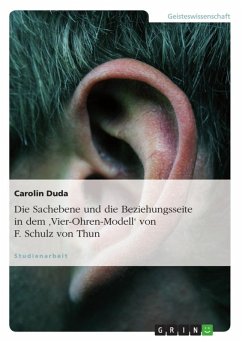 Die Sachebene und die Beziehungsseite in dem 'Vier-Ohren-Modell' von F. Schulz von Thun (eBook, ePUB)