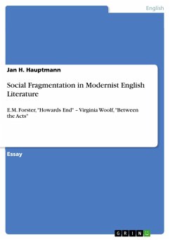 Social Fragmentation in Modernist English Literature (eBook, PDF)