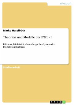 Theorien und Modelle der BWL - I (eBook, ePUB)