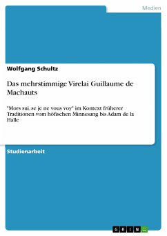 Das mehrstimmige Virelai Guillaume de Machauts (eBook, PDF)