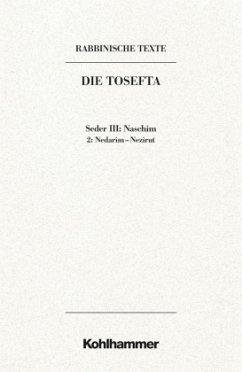 Cover Rabbinische Texte, Erste Reihe: Die Tosefta. Band III: Seder Naschim