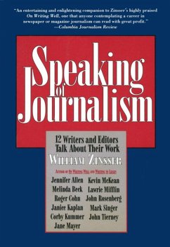 Cover Speaking of Journalism (eBook, ePUB)
