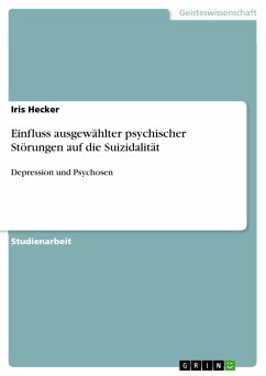 Einfluss ausgewählter psychischer Störungen auf die Suizidalität (eBook, PDF)
