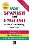 Vox Spanish and English School Dictionary, Paperback, 2nd Edition