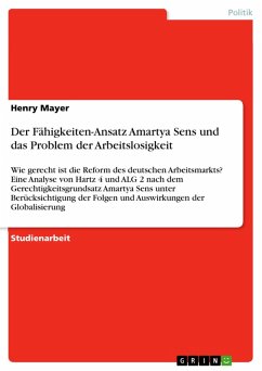 Der Fähigkeiten-Ansatz Amartya Sens und das Problem der Arbeitslosigkeit (eBook, ePUB) - Mayer, Henry
