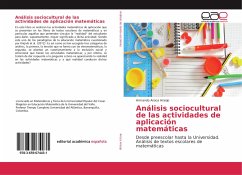 Análisis sociocultural de las actividades de aplicación matemáticas