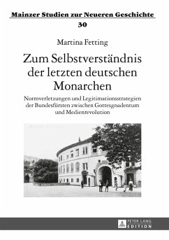 Cover Zum Selbstverständnis der letzten deutschen Monarchen