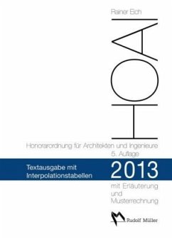 HOAI 2013 - Textausgabe mit Interpolationstabellen - Eich, Rainer