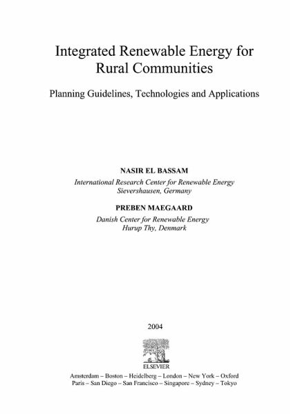 Integrated Renewable Energy for Rural Communities (eBook, PDF)