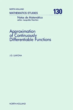 Approximation of Continuously Differentiable Functions (eBook, PDF) - Llavona, J. G.