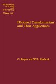 Ba?cklund Transformations and Their Applications (eBook, PDF)