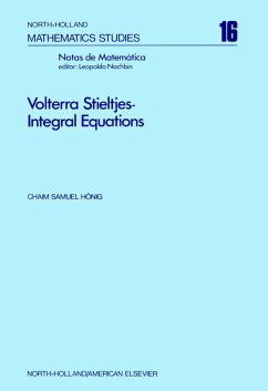 Cover Volterra Stieltjes-Integral Equations (eBook, PDF)