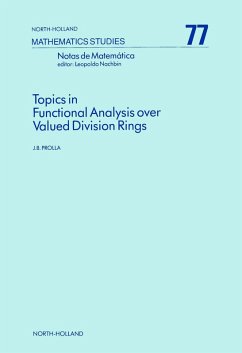 Topics in Functional Analysis over Valued Division Rings (eBook, PDF) - Prolla, J. B.