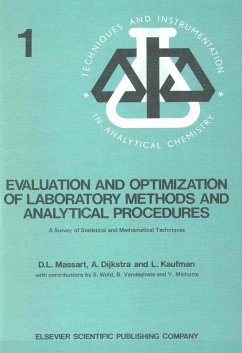 Evaluation and Optimization of Laboratory Methods and Analytical Procedures (eBook, PDF) - Dijkstra, A.; Massart, D. L.; Kaufman, L.