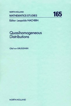 Cover Quasihomogeneous Distributions (eBook, PDF)