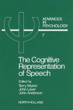 The Cognitive Representation of Speech (eBook, PDF) The Cognitive Representation of Speech (eBook, PDF)