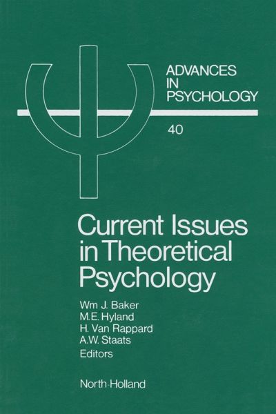 Current Issues in Theoretical Psychology (eBook, PDF)
