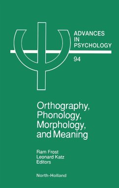 Orthography, Phonology, Morphology and Meaning (eBook, PDF)