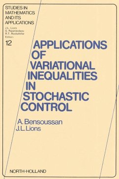 Cover Applications of Variational Inequalities in Stochastic Control (eBook, PDF)