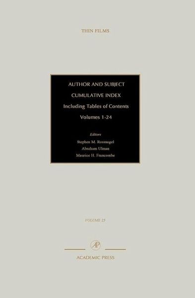 Author and Subject Cumulative Index, Including Tables of Contents (eBook, ePUB) Author and Subject Cumulative Index, Including Tables of Contents (eBook, ePUB)