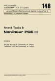 Recent Topics in Nonlinear PDE III (eBook, PDF)
