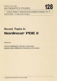Recent Topics in Nonlinear PDE II (eBook, PDF)