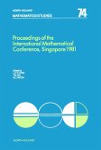 Proceedings of the International Mathematical Conference, Singapore 1981 (eBook, PDF)