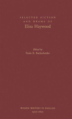 Selected Fiction and Drama of Eliza Haywood (eBook, PDF) - Haywood, Eliza