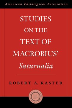 Cover Studies on the Text of Macrobius' Saturnalia (eBook, PDF)