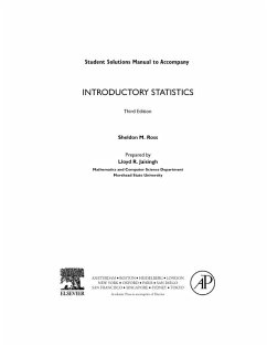 Introductory Statistics, Student Solutions Manual (e-only) (eBook, PDF) - Ross, Sheldon M.