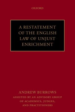 A Restatement of the English Law of Unjust Enrichment (eBook, ePUB) - Burrows FBA, QC (hon)