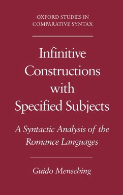 Cover Infinitive Constructions with Specified Subjects (eBook, PDF)