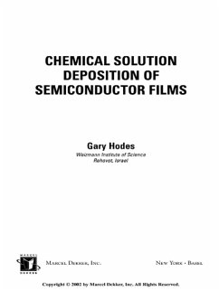 Cover Chemical Solution Deposition Of Semiconductor Films (eBook, PDF)