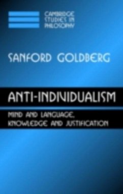 Anti-Individualism (eBook, PDF) - Goldberg, Sanford C.