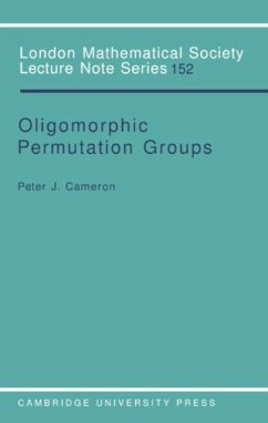 Oligomorphic Permutation Groups (eBook, PDF) - Cameron, Peter J.