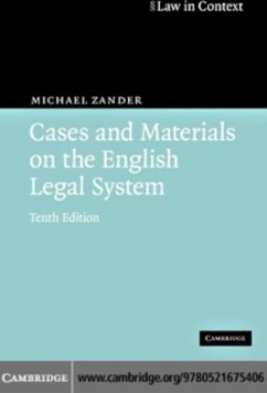 Cases and Materials on the English Legal System (eBook, PDF) - Zander, Michael