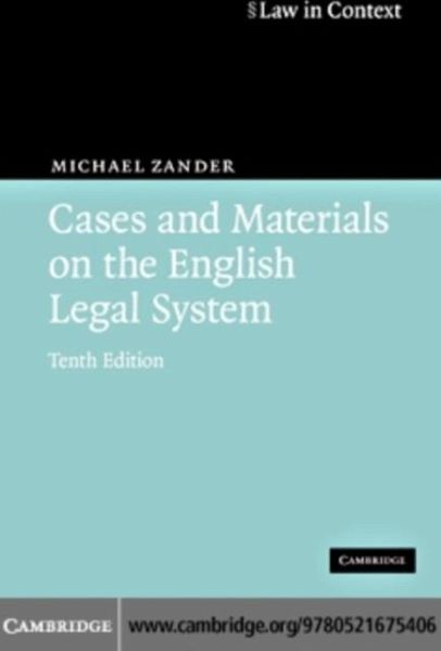 Cases and Materials on the English Legal System (eBook, PDF)