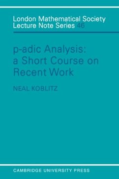 Cover P-adic Analysis (eBook, PDF)